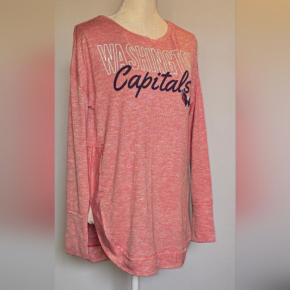 Washington Capitals Red Knit Long Sleeve Top Size Medium